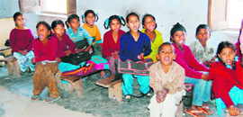 This is what most government schools in border villages have in the name of furniture.