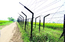 A view of the fence on the border with Pakistan