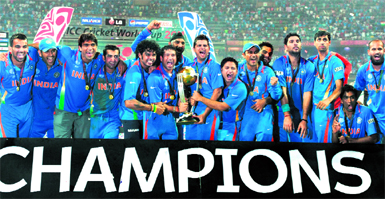 Team India was on top of the world  when they outplayed Sri Lanka in the summit clash of the World Cup on April 2 last year winning cricket's show-piece event after 28 years.