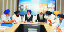 Avtar S Makkar, SGPC chief, at a meeting in Amritsar