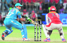 Pune Warriors� Robin Uthappa plays a shot during the IPL match against Kings XI Punjab in Pune on Sunday