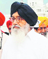 CM Parkash Singh Badal at the Golden Temple.