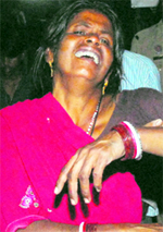 A victim's relative in distress