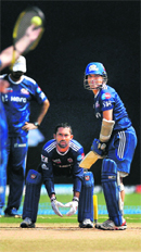 Mumbai Indians� Sachin Tendulkar bats during a practice session in Mumbai on Saturday. 