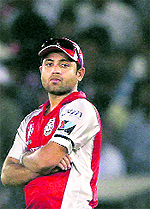 Kings XI Punjab�s Piyush Chawla reacts after they lost to Mumbai Indians in Mohali