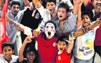 Babu cheers Kings XI at PCA Stadium, Mohali, on Saturday