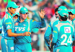 After six straight defeats, the Pune Warriors are eighth in the League table.