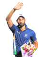 Sardar Singh waves after he was declared Man of the Tournament. 