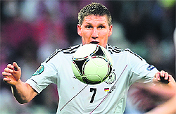 German midfielder Bastian Schweinsteiger has missed some training sessions in the past few days due to an ankle injury picked up earlier in the year and his performance in the tournament has so far been below expectations.