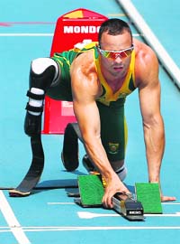 Pistorious at the Daegu World Championships in 2011