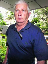 Duncan Fletcher arrives for the selection committee meeting in Mumbai on Wednesday