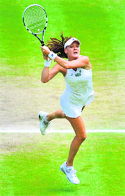 Agnieszka Radwanska in action on Thursday. 