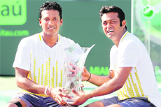 Mahesh Bhupathi (L) had refused to partner Leander Paes at the London Olympics. 