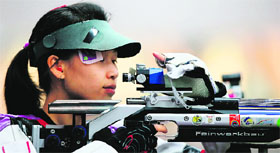 Yi finishes with a winning total of 502.9 at the Royal Artillery Barracks on Saturday