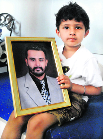 The three-year-old son of Gurkirat Singh Sekhon alias Gikky, the Ludhiana-based hotelier, who was shot dead by his friend Prince