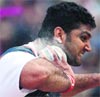 Om Prakash competes in shot put on Friday. � AFP