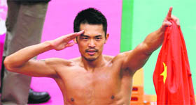 Lin Dan in action