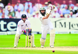 Hashim Amla scored a century (121) on Day Four of the third Test on Sunday. 