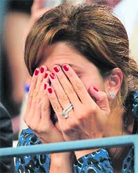 Roger Federer�s wife Mirka could not bear to watch him lose to Tomas Berdych