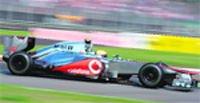 McLaren Mercedes�s Lewis Hamilton drives during qualifying for the Italian Grand Prix in Monza on Saturday. � AFP