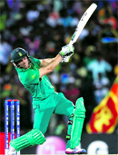 AB de Villiers top scored (30) against Sri Lanka.