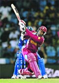 Chris Gayle during his knock of 58. 