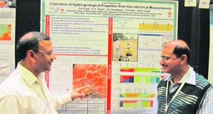 Professors of physics of RKSD College, Kaithal, present their papers in a conference held in Canada recently.