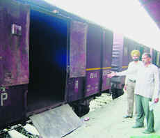 The wagon from where heroin was seized, which led to the arrest of porter Puran Chand on Saturday.