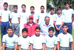 Selected players of the Haryana softball team along with their coaches. Photo by writer