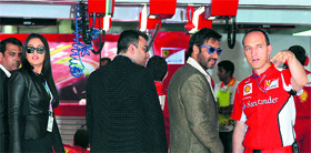 Sonakshi Sinha, Gagan Narang, Ajay Devgn at Ferrari�s