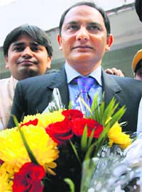 M Azharuddin in Delhi on Thursday