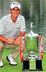 Italy� Matteo Manassero with the winner�s trophy