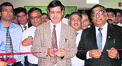 The Director and Principal of the BPS Government Women Medical College, Dr RC Siwach, inaugurates a new branch of the Oriental Bank of Commerce on the college premises