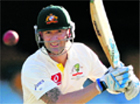 Michael Clarke in action on Monday. � AFP
