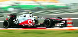 Lewis Hamilton blazes at BIC in Greater Noida during the Indian Grand Prix
