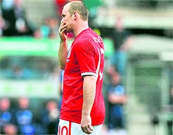 Manchester United�s star striker Wayne Rooney