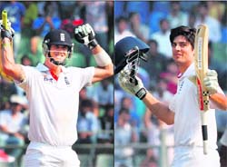 Kevin Pietersen (186), Alastair Cook (122) notched up ton to put England on top on Day 3 of the second Test. 