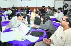 Students of ITM University interact and participate in a workshop with the American Society for Quality on the university campus, Gurgaon