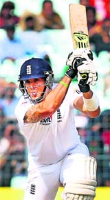 Kevin Pietersen scored a racy half-century to put India on backfoot on Friday.