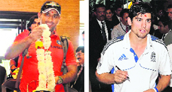 India skipper MS Dhoni (L) and England captain Alastair Cook have everything to play for in the final Test. � PTI