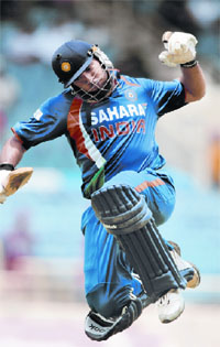 Man of the Match Yuvraj Singh.