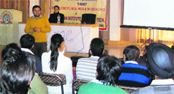 Students attend a placement drive organised by the Shri Krishna Institute of Engineering and Technology, Kurukshetra. 