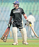 Sachin Tendulkar recently retired from ODI cricket, practised in Mumbai for a Ranji Trophy match