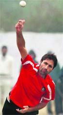 J&K player Parvez Rasool during India �A� camp.