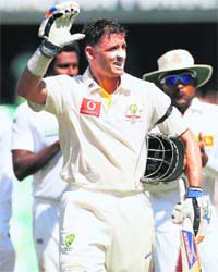 Michael Hussey waves to his fans after his retirement from international in Sydney on Sunday