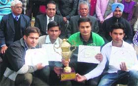 The Principal and management of MMPG College with winners of the Science Quiz Competition at Fatehabad