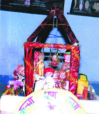 Photo of the model which got the first prize at a state-level science exhibition held at Bhiwani.