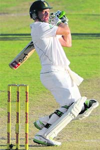 AB de Villiers plays a shot in Pretoria