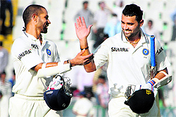 Shikhar Dhawan and M Vijay have added a record 283 for the first wicket