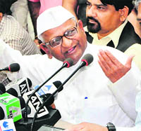 Anna Hazare in Amritsar on Saturday.